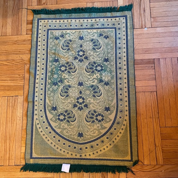 Forest Green & Gold Vintage Turkish Tapestry - Picture 7 of 8